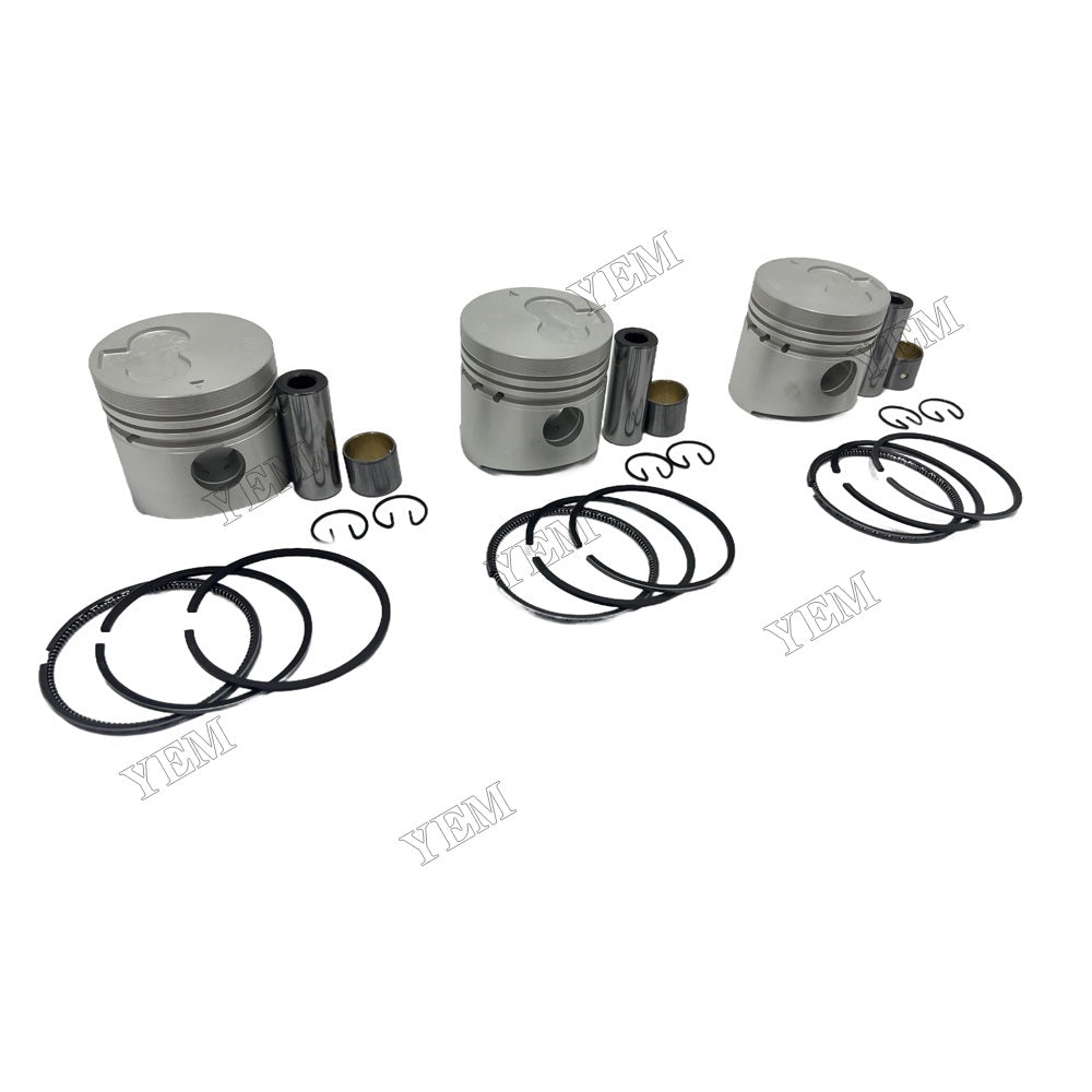 YEM Parts 3PCS For Mitsubishi Piston and Ring set K3H Engine Spare Parts For Mitsubishi