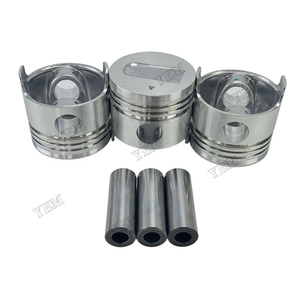 YEM Parts 3PCS For Mitsubishi Pistons STD S3L Engine GS202 CTJ23 J2020H T233 tractor For Mitsubishi