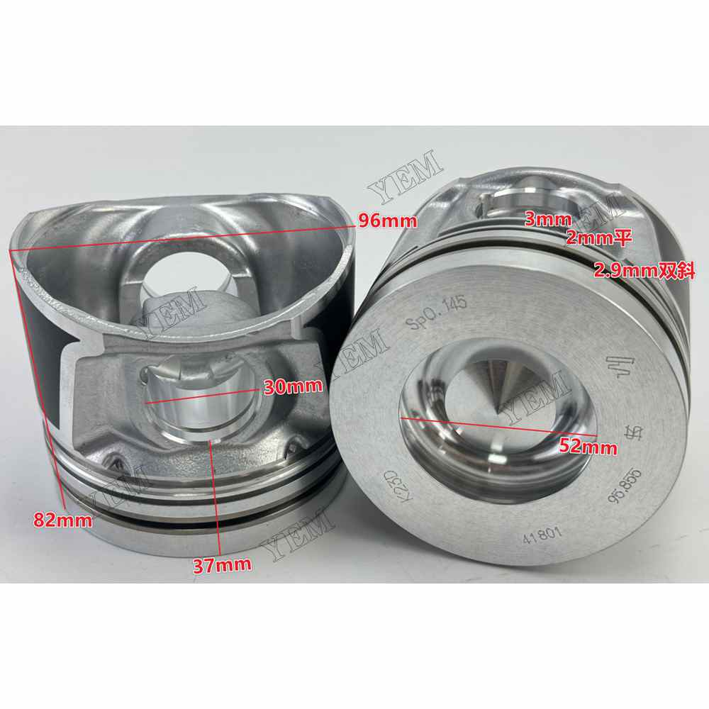 YEM Parts 4PCS Part Number 04102854 Pistons STD For Deutz TD2011L04 Engine For Deutz