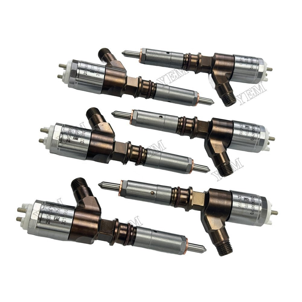 YEM Parts 6PCS 2645A743 321-0990 10R7668 Fuel Injector For Perkins 1106D-E66TA Engine