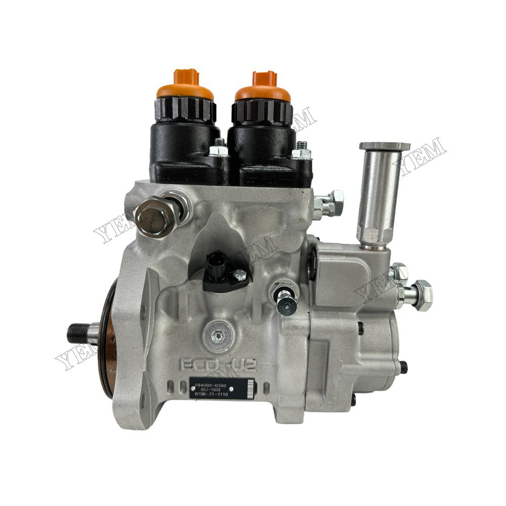 YEM Parts Fuel Injection Pump Assy 094000-0380 6156-71-1110 For Komatsu Engine