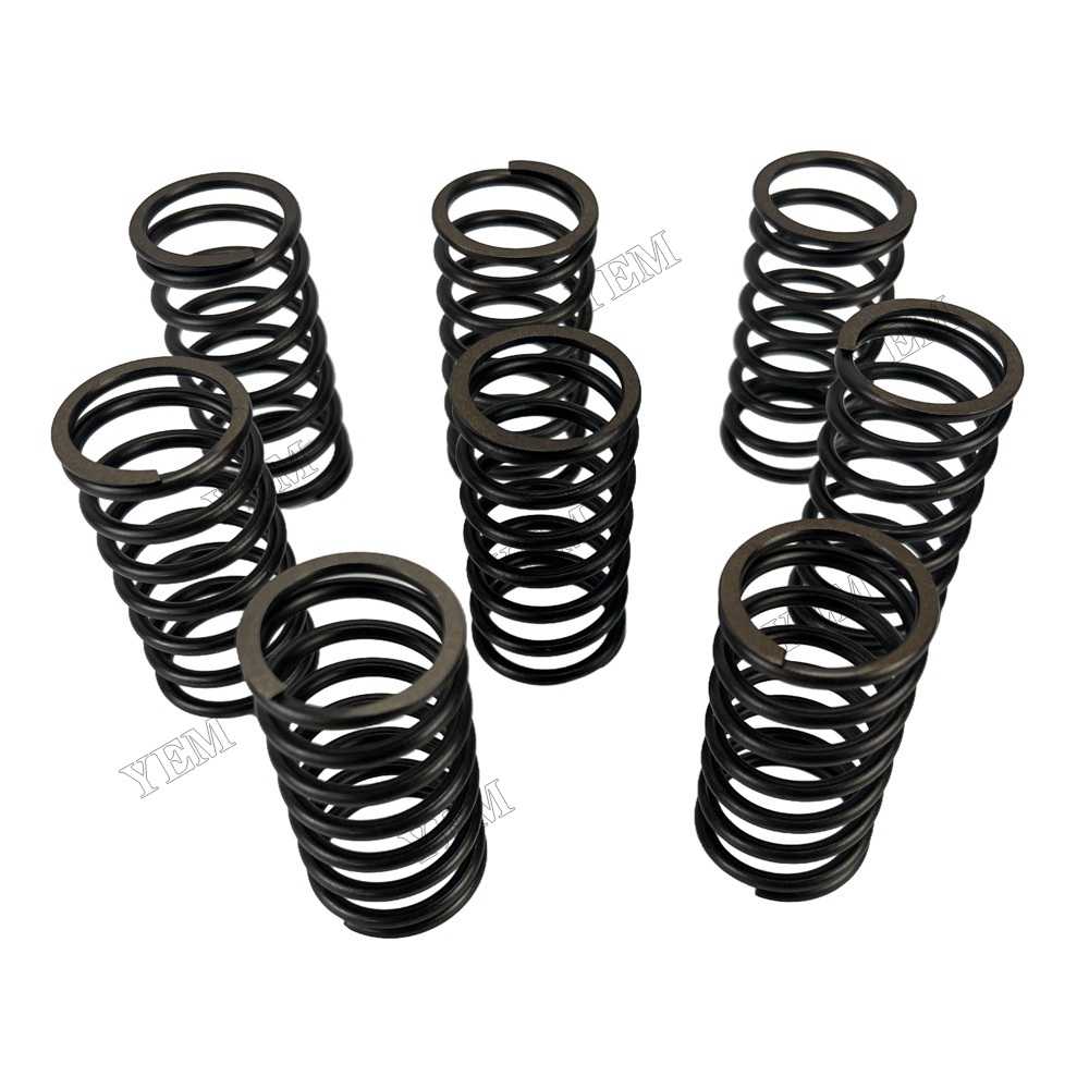 YEM Parts 8PCS For Doosan Valve Spring DB33 Engine Solar 80 W-III excavator For Doosan