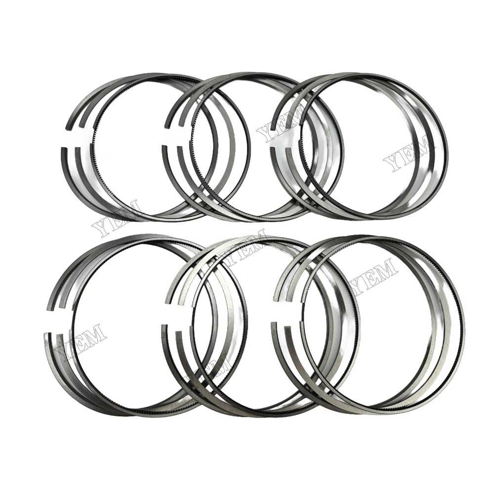 YEM Parts 6PCS Part Number 08-434400-00 Piston Ring STD Size For Volvo D13A Engine