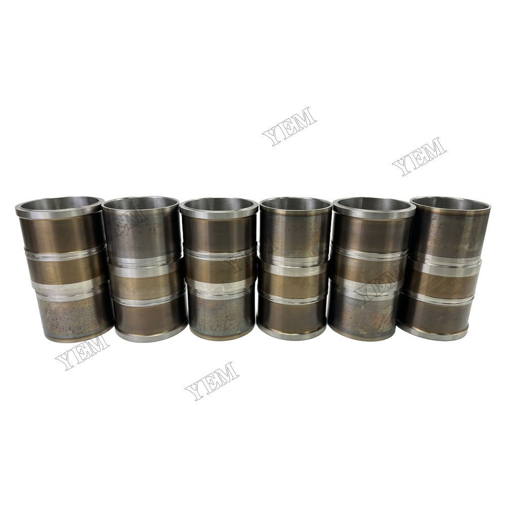 YEM Parts 6PCS Part Number 190-3562 Cylinder Liner Sleeve For Caterpillar C9 Engine For Caterpillar