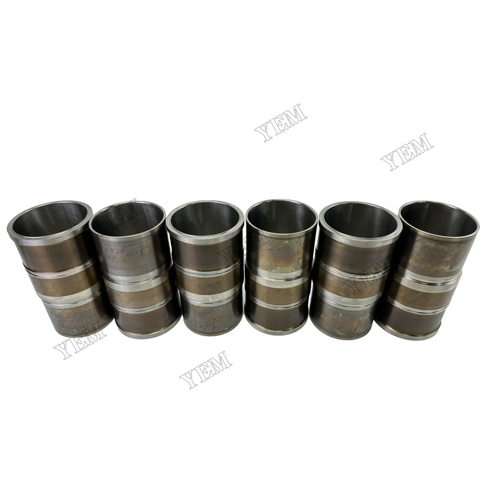 YEM Parts 6PCS Part Number 190-3562 Cylinder Liner Sleeve For Caterpillar C9 Engine For Caterpillar