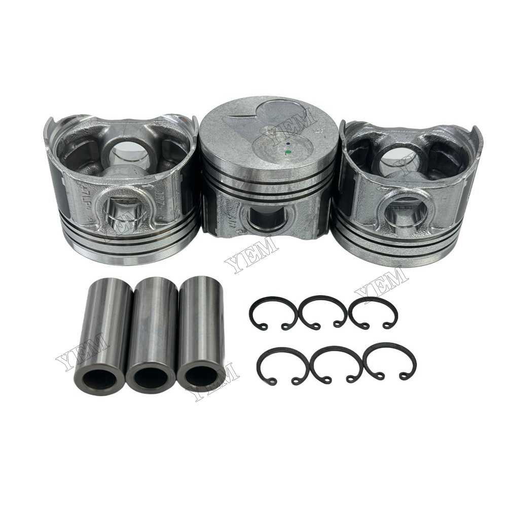 YEM Parts 3PCS Part Number 1J093-21110 Piston + pin clip For Kubota D782 Engine