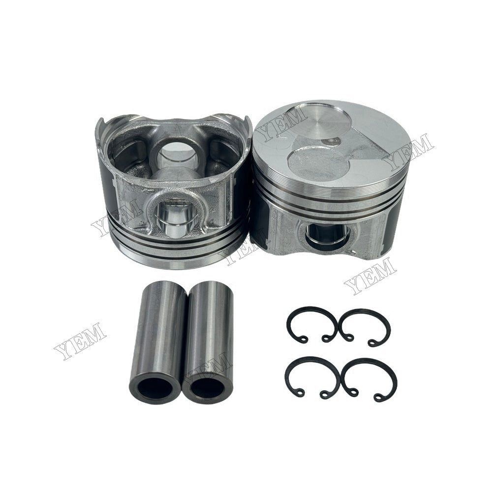 YEM Parts 2PCS Part Number 1J091-21110 Piston + pin clip For Kubota Z602 Engine