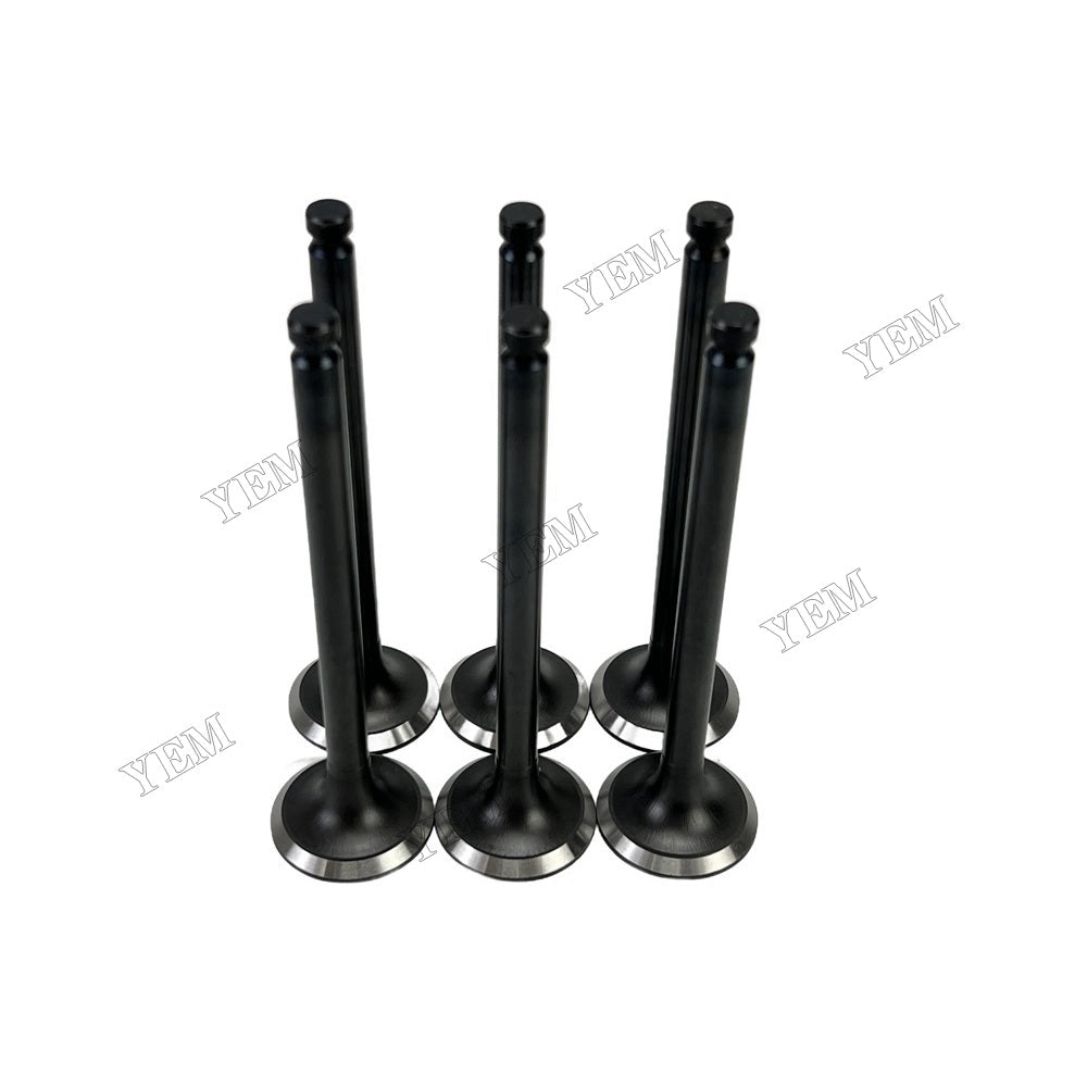 YEM Parts 6PCS For Nissan Exhaust Valve SD33 Engine Yang FD 3 diesel forklift For Nissan