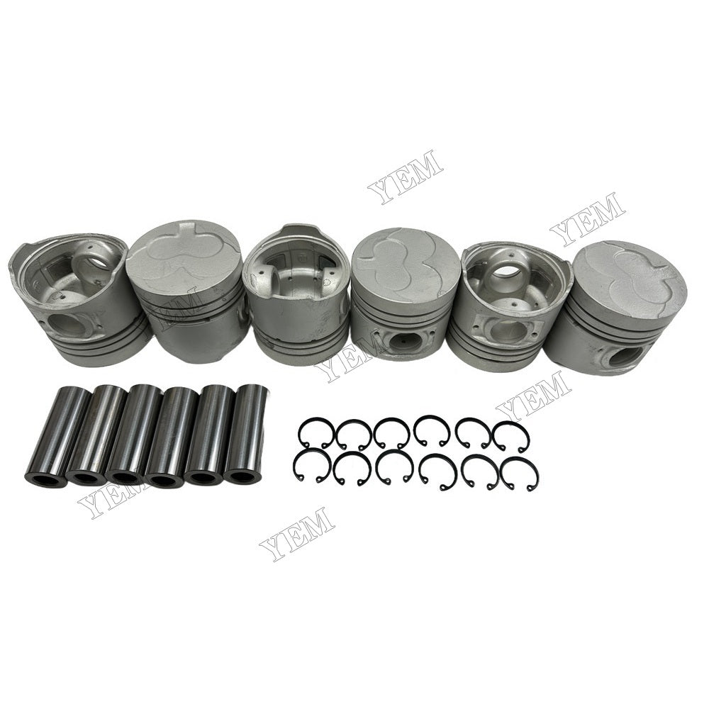 YEM Parts 4PCS For Nissan Piston + pin clip SD33 Engine Spare Parts