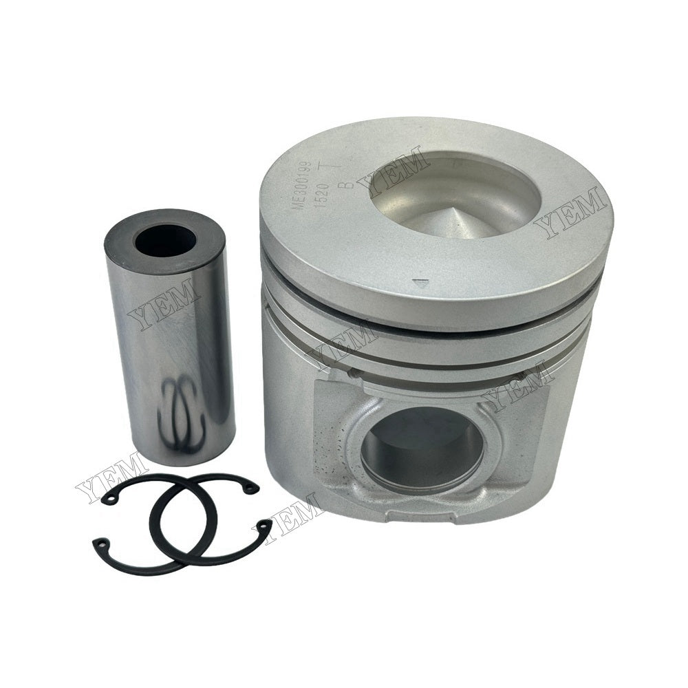 YEM Parts ME300199 ME130957 ME130964 Piston + pin clip For Mitsubishi 6D16 Engine For Mitsubishi