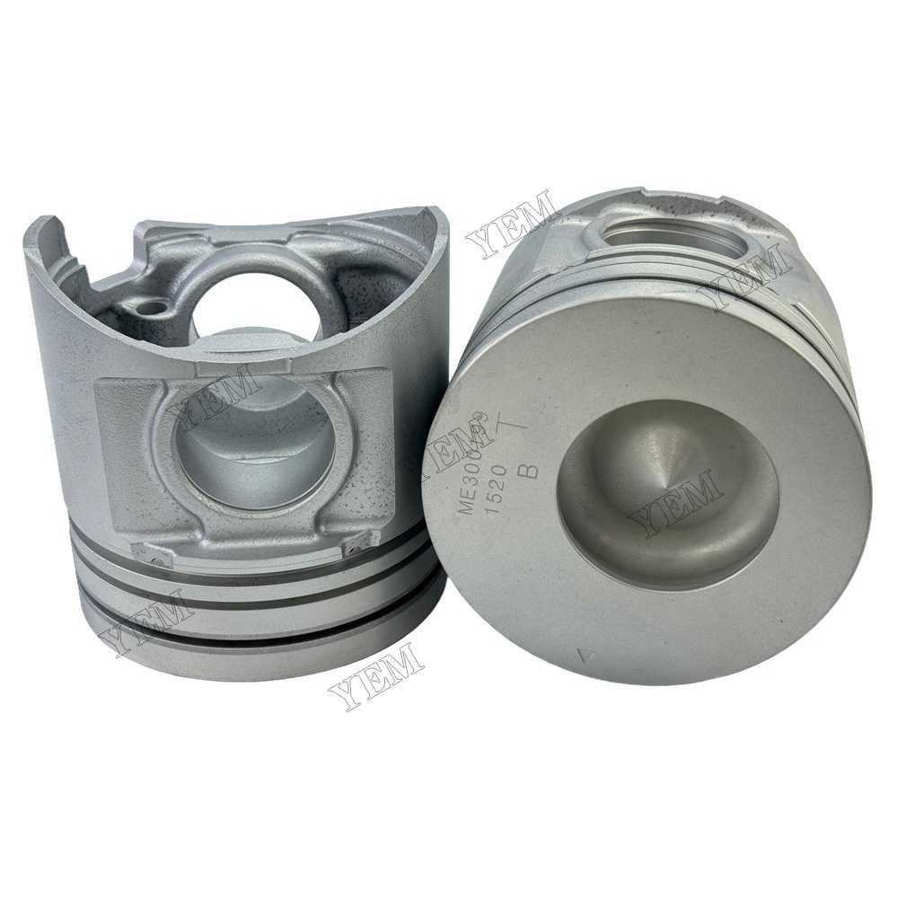 YEM Parts ME300199 ME130957 ME130964 Piston + pin clip For Mitsubishi 6D16 Engine For Mitsubishi