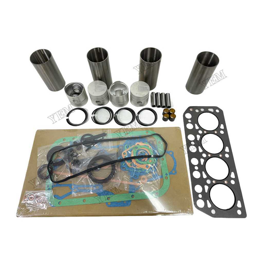 YEM Parts 4PCS Overhaul Kit With Gasket Set For Mitsubishi K4D Engine Filter Asphalt Paver For Mitsubishi