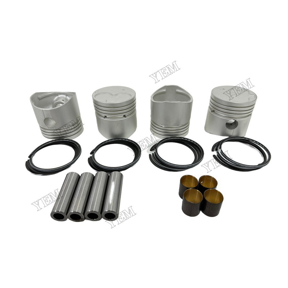YEM Parts 4PCS For Mitsubishi Piston and Ring set K4D Engine Spare Parts
