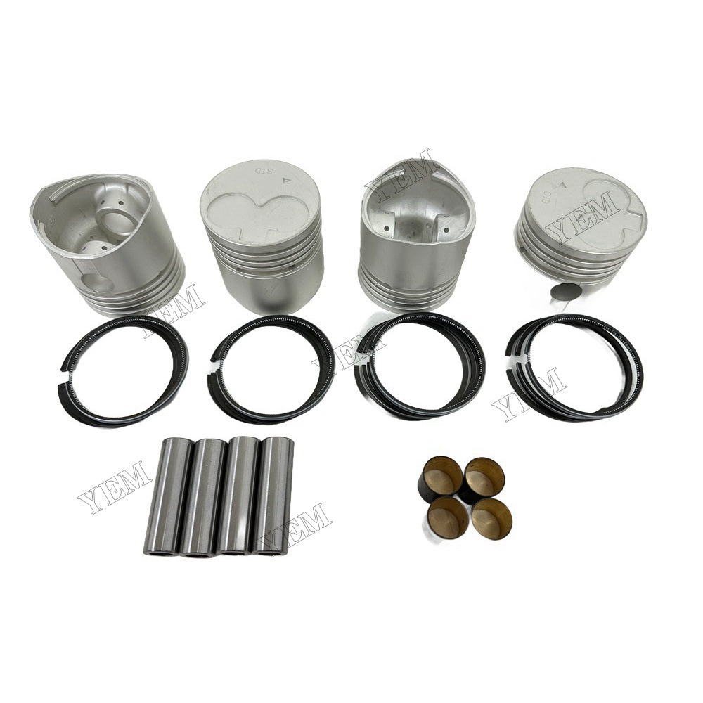 YEM Parts 4PCS For Mitsubishi Piston and Ring set K4D Engine Spare Parts For Mitsubishi