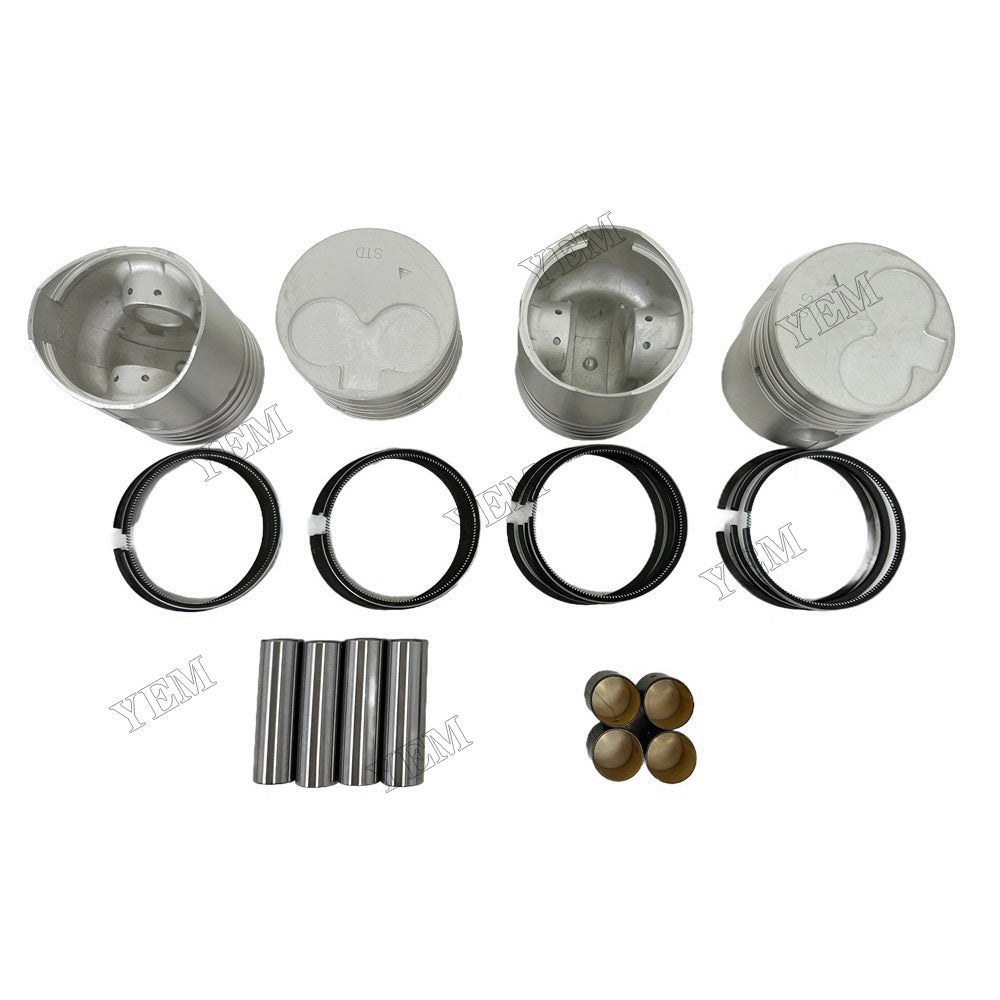 YEM Parts 4PCS For Mitsubishi Piston and Ring set K4D Engine Spare Parts For Mitsubishi