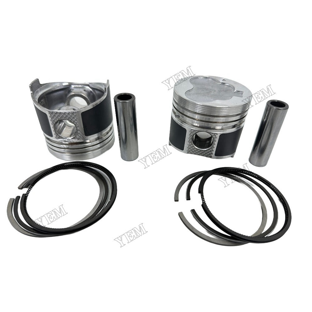 YEM Parts 2PCS For Mitsubishi Piston and Ring set L2C Engine Spare Parts