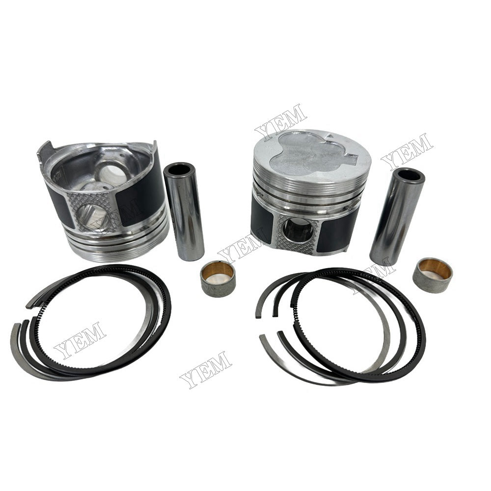 YEM Parts 2PCS For Mitsubishi Piston and Ring set L2C Engine Spare Parts For Mitsubishi