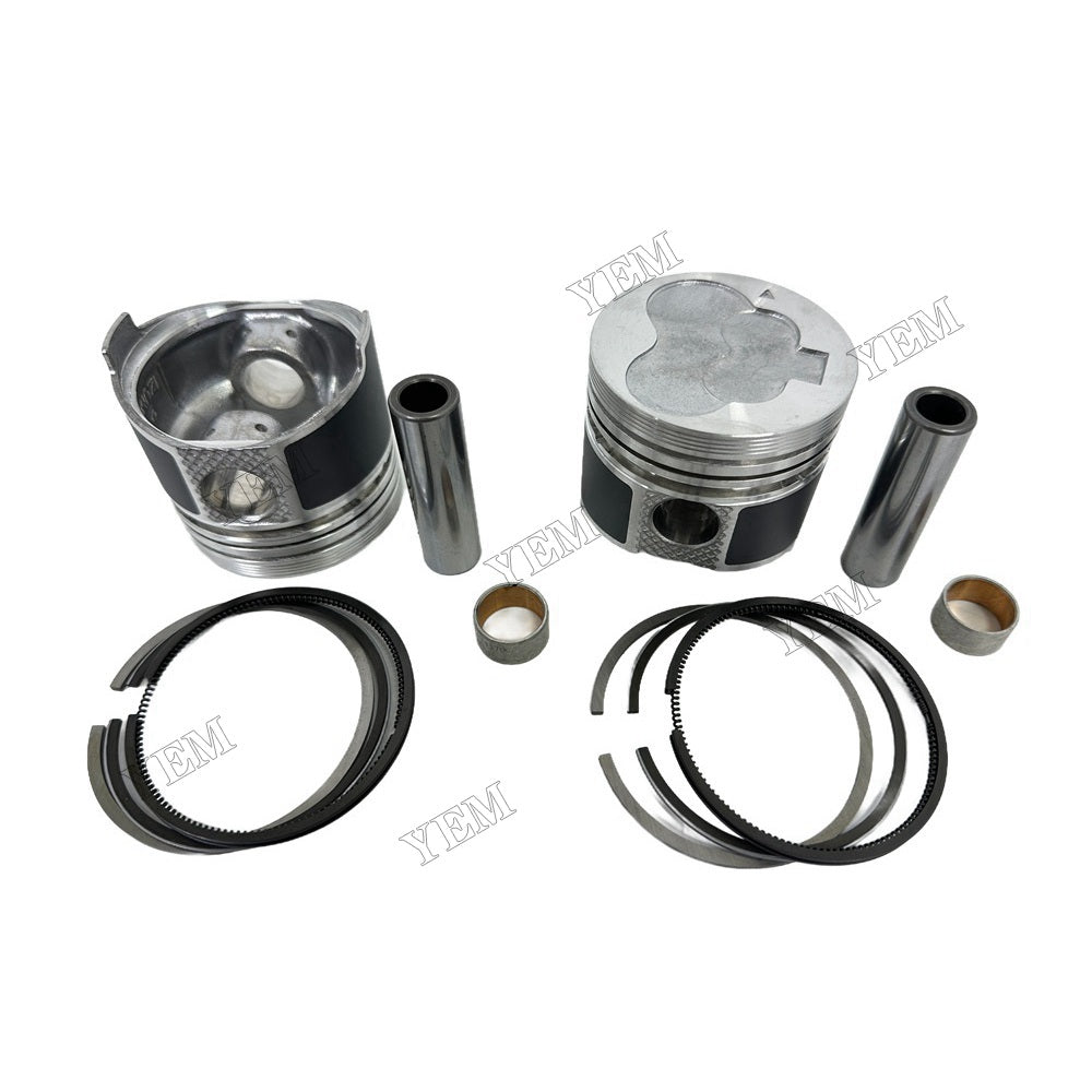 YEM Parts 2PCS For Mitsubishi Piston and Ring set L2C Engine Spare Parts For Mitsubishi