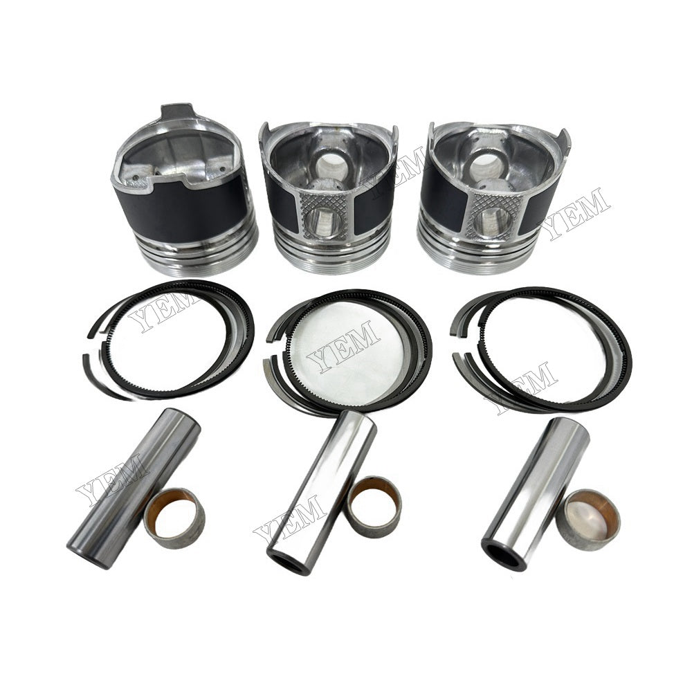 YEM Parts 3PCS For Mitsubishi Piston and Ring set L3C Engine Spare Parts