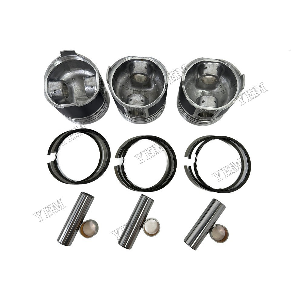 YEM Parts 3PCS For Mitsubishi Piston and Ring set L3C Engine Spare Parts For Mitsubishi