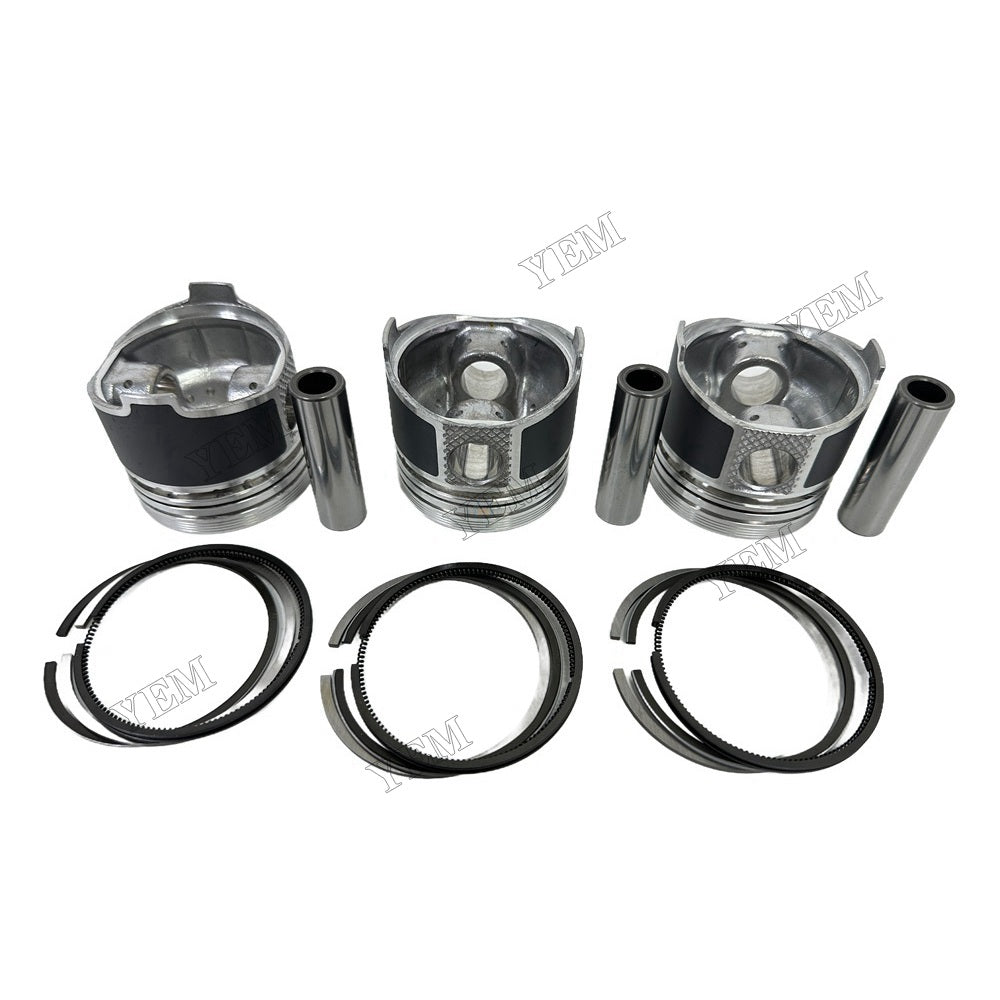 YEM Parts 3PCS For Mitsubishi Piston and Ring set L3C Engine Spare Parts For Mitsubishi