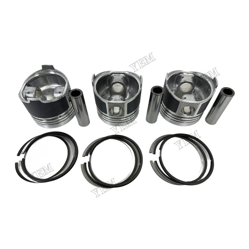 YEM Parts 3PCS For Mitsubishi Piston and Ring set L3C Engine Spare Parts For Mitsubishi