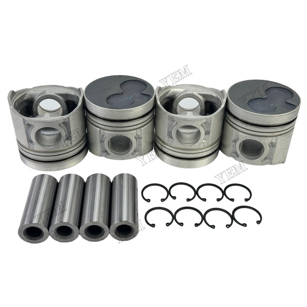 YEM Parts 4PCS For Isuzu Piston + pin clip 4BD2 Engine Spare Parts