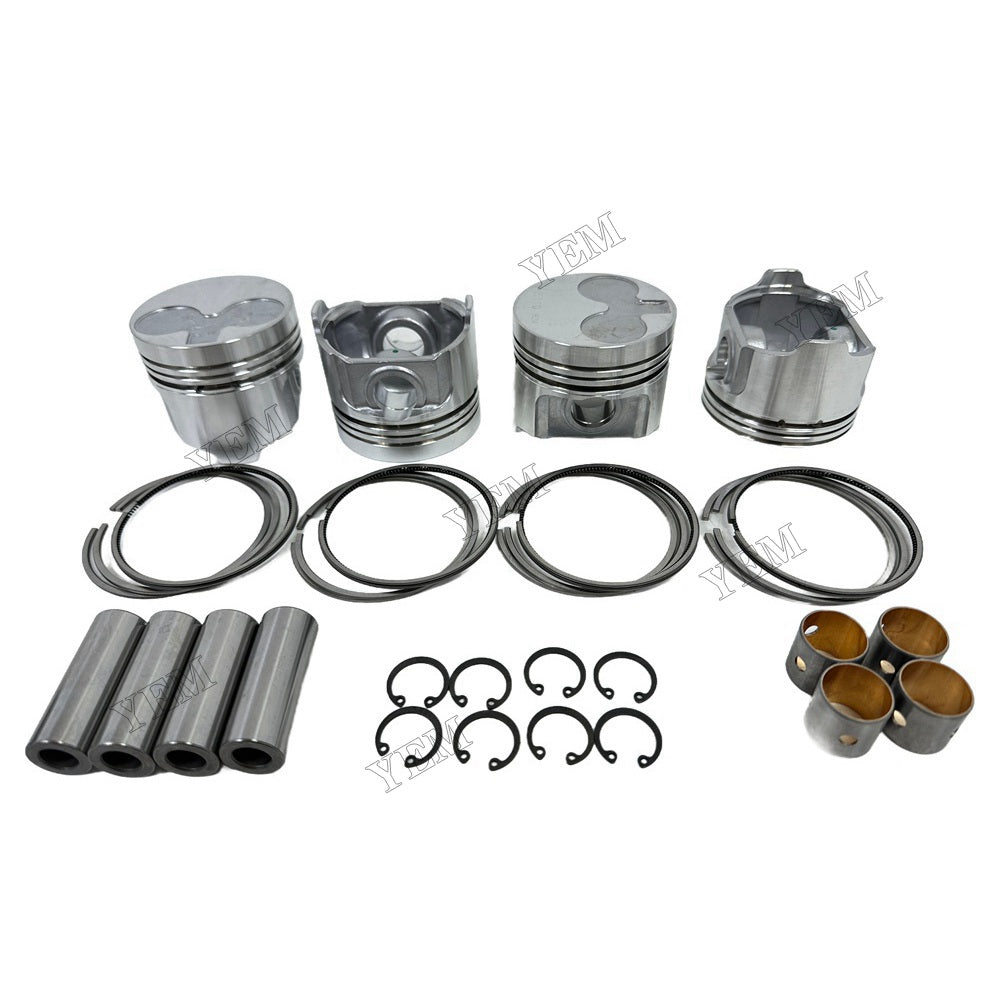 YEM Parts 4PCS For Perkins Piston and Ring set 404C-15 Engine Spare Parts
