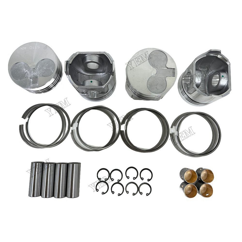 YEM Parts 4PCS For Perkins Piston and Ring set 404C-15 Engine Spare Parts For Perkins