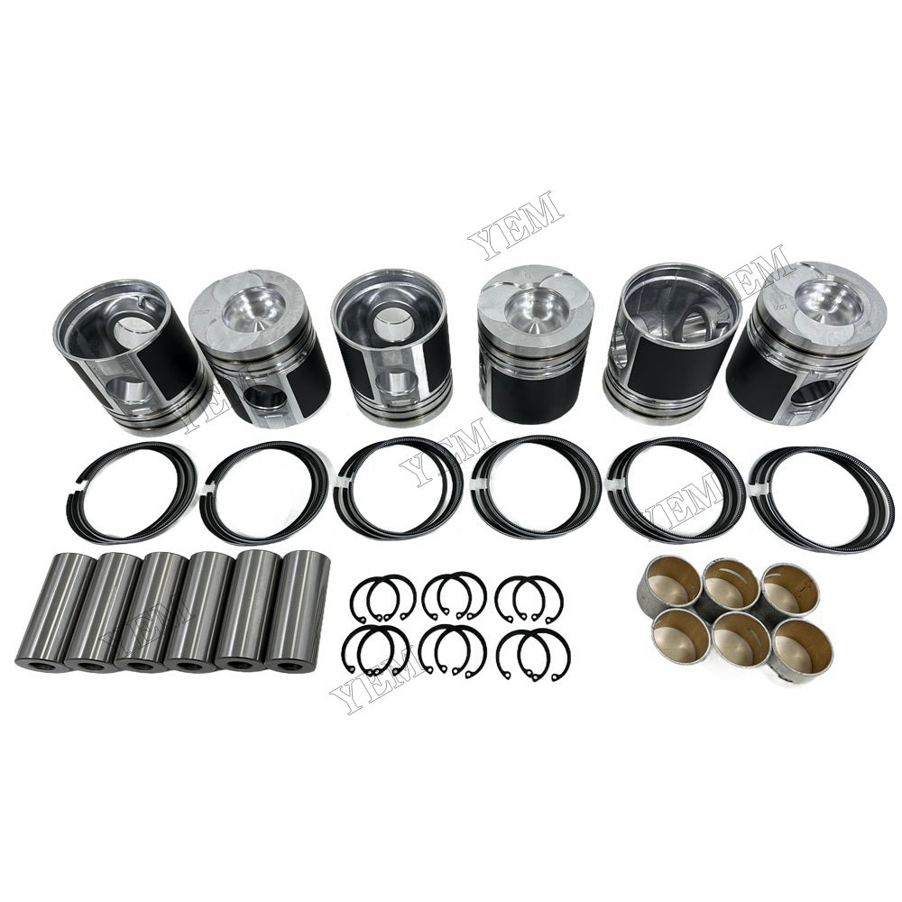 YEM Parts For Doosan Piston and Ring set D1146 Engine Solar 170 W-III excavator