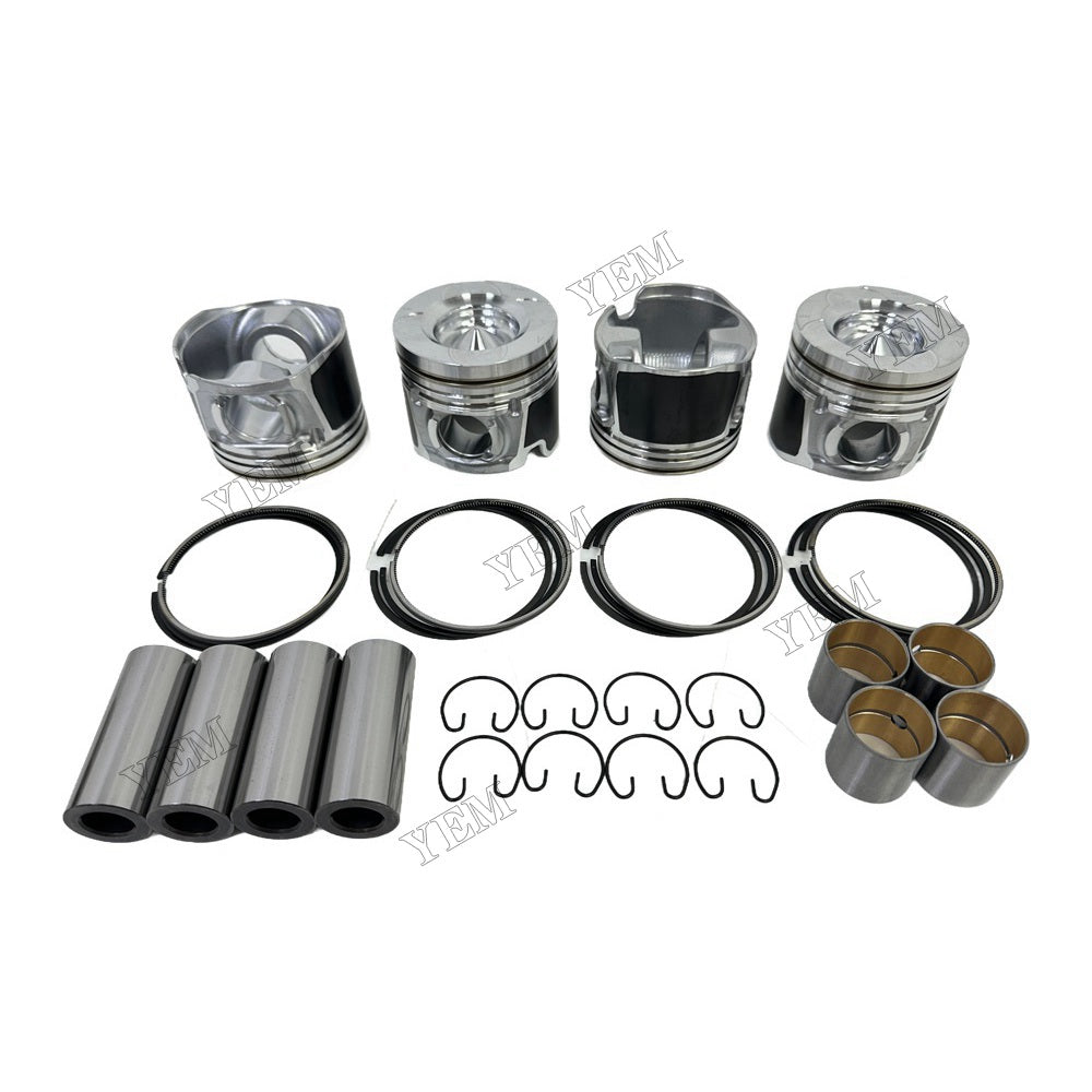 YEM Parts 4PCS For Doosan Piston and Ring set D24 Engine Spare Parts