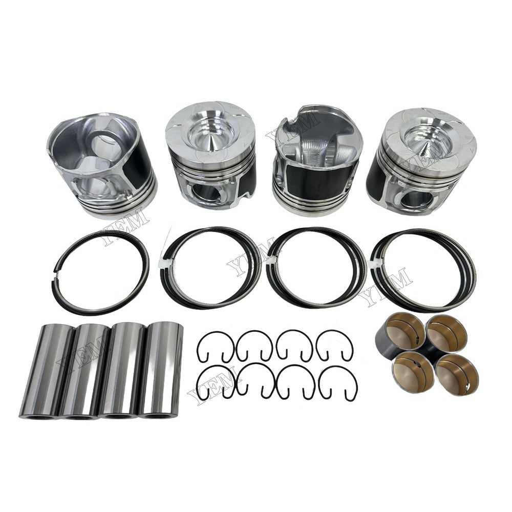 YEM Parts 4PCS For Doosan Piston and Ring set D24 Engine Spare Parts For Doosan