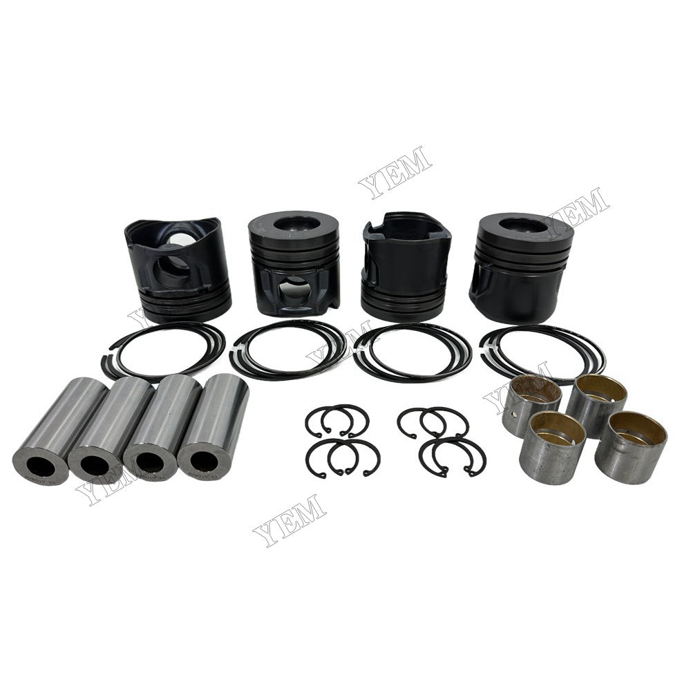 YEM Parts 4PCS For Yuchai Piston and Ring set YC4D130 Engine Spare Parts For Yuchai