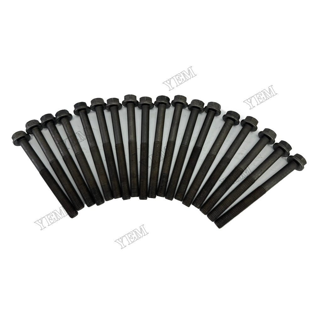 YEM Parts 18 PC Cylinder Head Bolt Set For Hino N04C Engine Diesel Engine Spare Parts For Hino