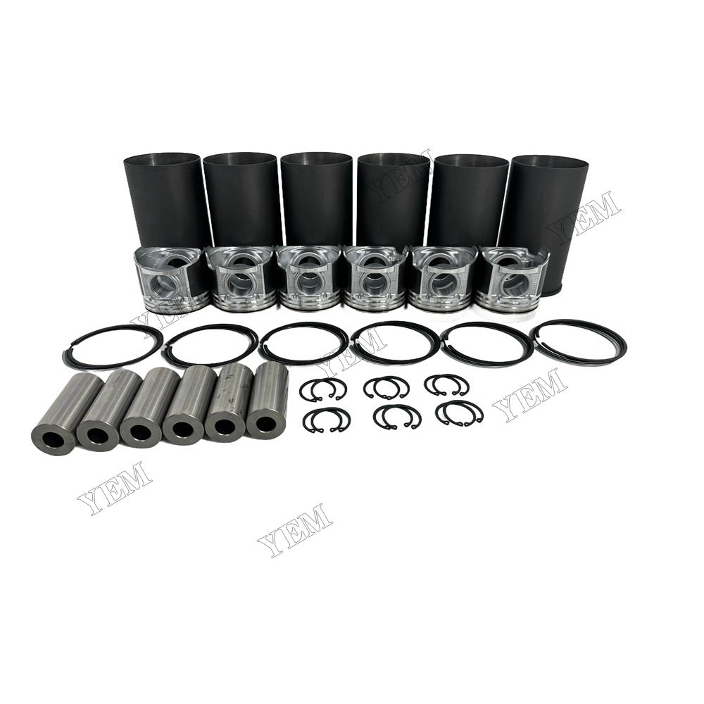 YEM Parts 6 PCS Cylinder Liner Kit For Hino W06D Engine Yale GDP 70 HC diesel forklift For Hino