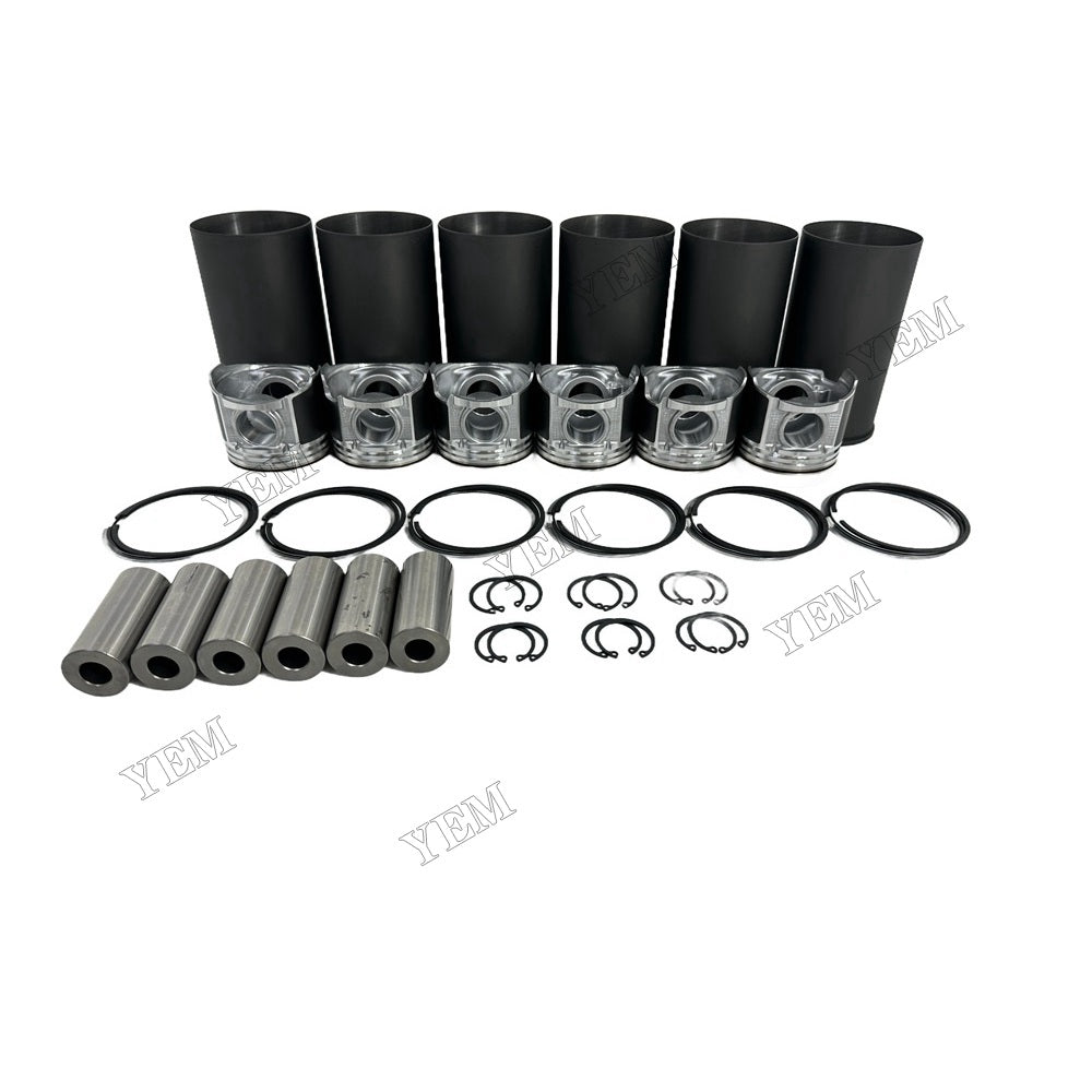 YEM Parts 6 PCS Cylinder Liner Kit For Hino W06D Engine Yale GDP 70 HC diesel forklift For Hino