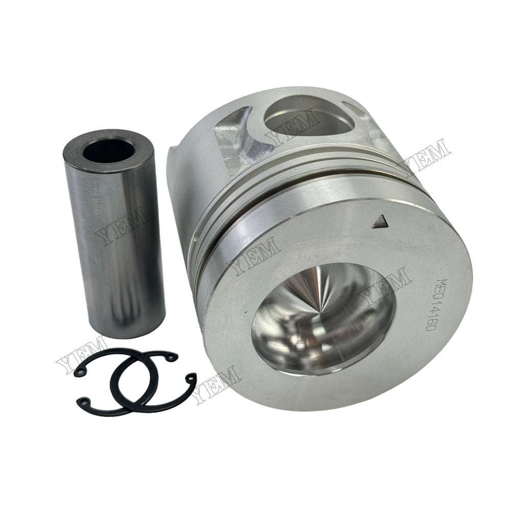 YEM Parts 4 PCS ME014160 Piston + Pin Clip For Mitsubishi 4D34 Engine Forklift For Mitsubishi