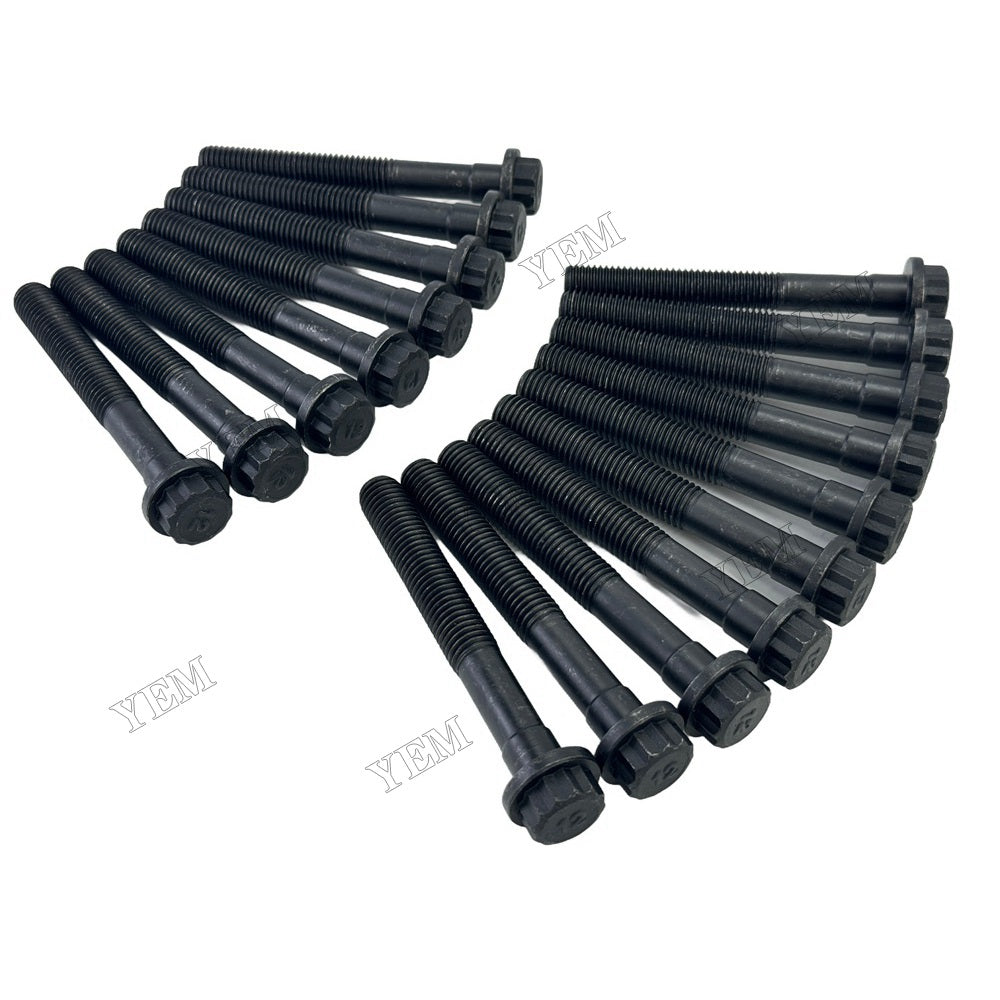 YEM Parts 18 PC Cylinder Head Bolt Set For Mitsubishi 4M50 Engine Industrial Engine For Mitsubishi