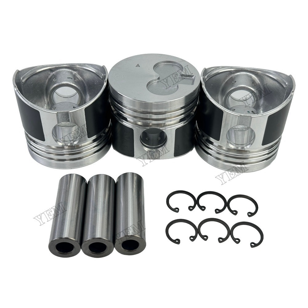 YEM Parts 3PCS Piston Pin Clip IDI +0.5mm For Mitsubishi K3F Engine Hitachi UE25 excavator
