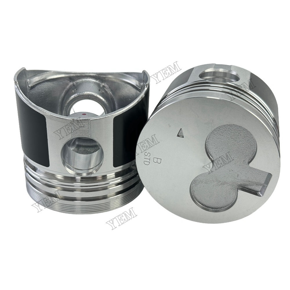 YEM Parts 3 PCS Piston + Pin Clip IDI For Mitsubishi K3F Engine Hitachi UE 25 excavator For Mitsubishi