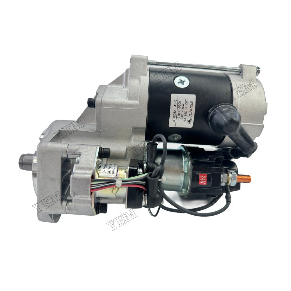 YEM Parts 8-98062041-0 0-61000-0300 Starter Motor 24V 11T For Isuzu 4BG1 Engine For Isuzu