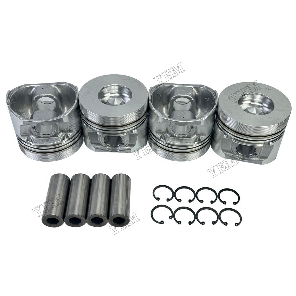 YEM Parts 4 PCS 04280571 Piston + Pin Clip For Deutz BF4M2011 Engine Terex TC 75 excavator