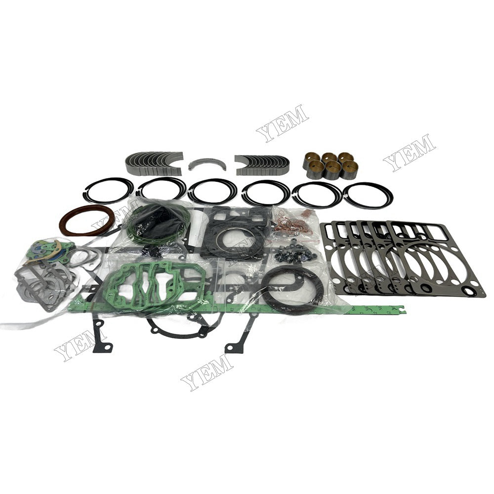 YEM Parts 6 PCS Piston Ring Overhaul Kit with Thrust Washers For Deutz BF6M1015 Engine For Deutz