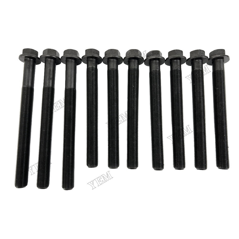 YEM Parts 10 PC 3218A011 3218A012 Cylinder Head Bolt Set For Perkins 1104D