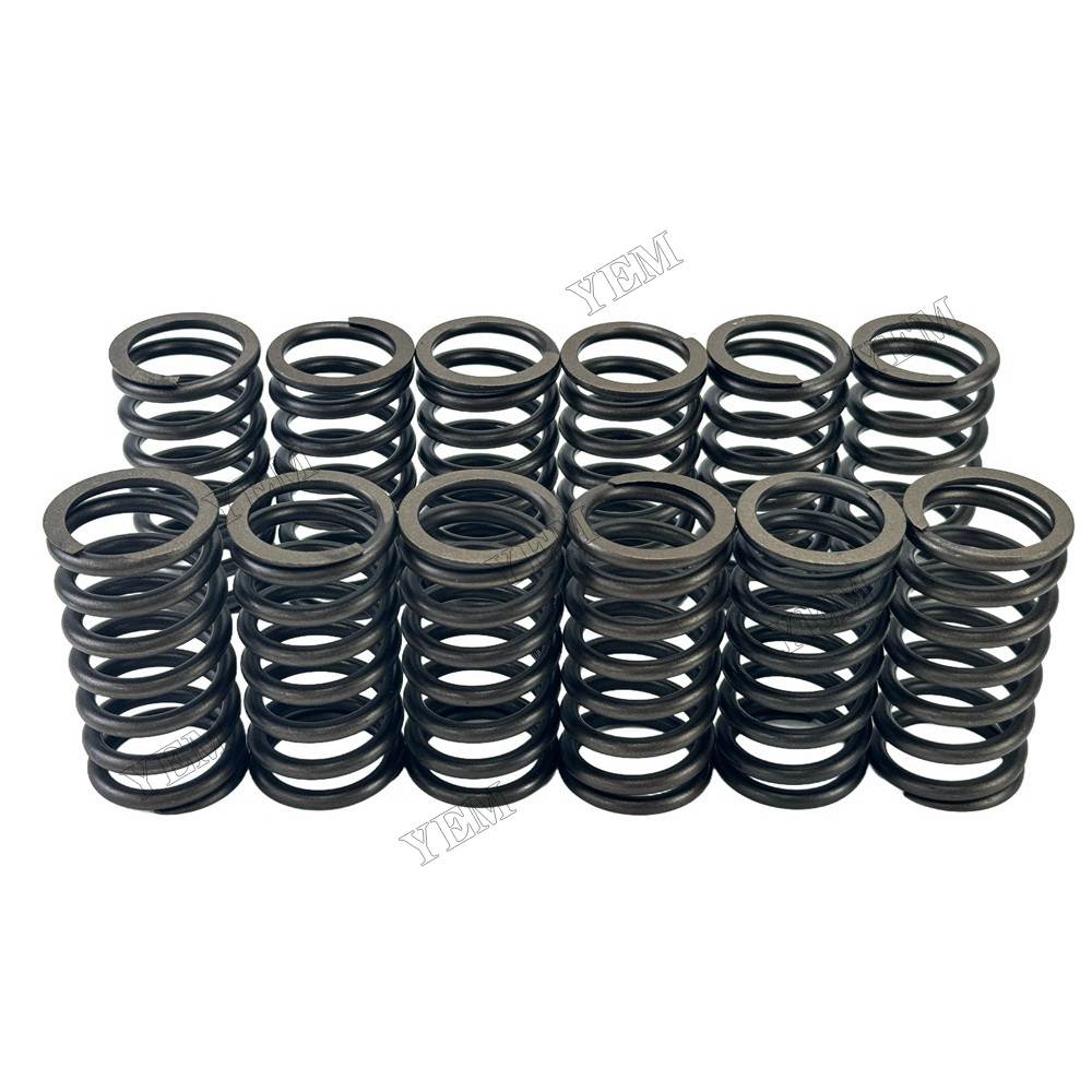 YEM Parts 12 PC Valve Spring For Komatsu 6D105 Engine PC200-2 excavator Engine Spare Parts For Komatsu
