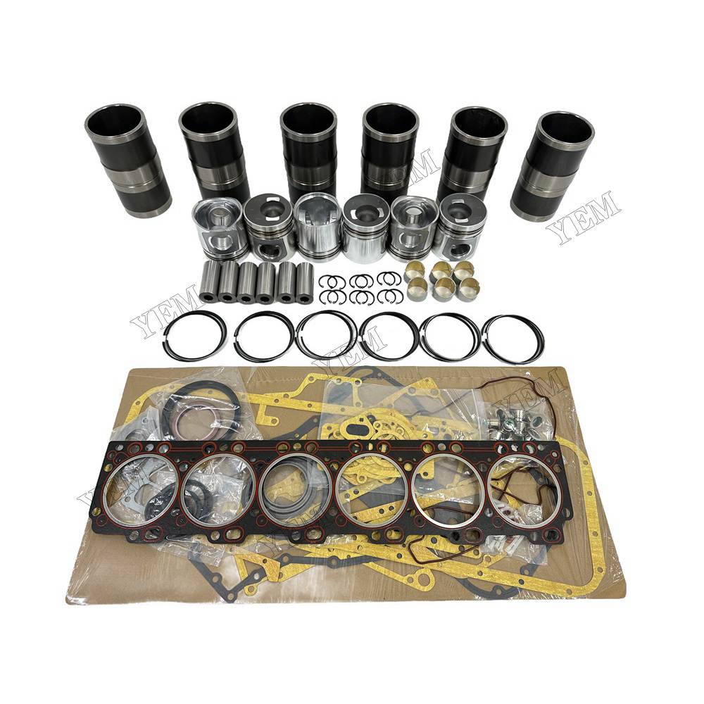 YEM Parts 6PCS Overhaul Kit Gasket Set For Cummins 6CT Engine Halla HE 280 LC excavator For Cummins
