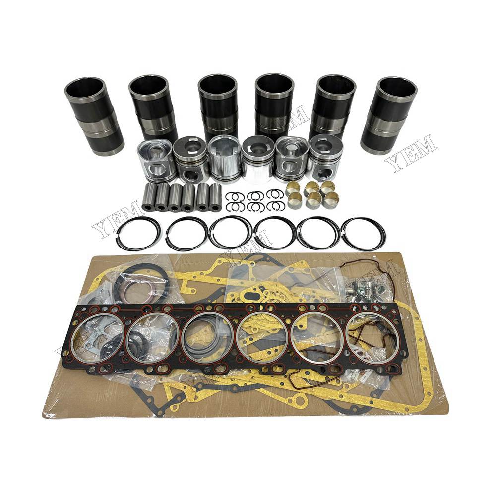 YEM Parts 6PCS Overhaul Kit Gasket Set For Cummins 6CT Engine Halla HE 280 LC excavator For Cummins