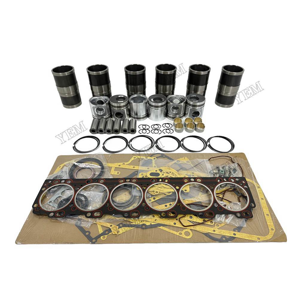 YEM Parts 6PCS Overhaul Kit Gasket Set For Cummins 6CT Engine Halla HE 280 LC excavator For Cummins