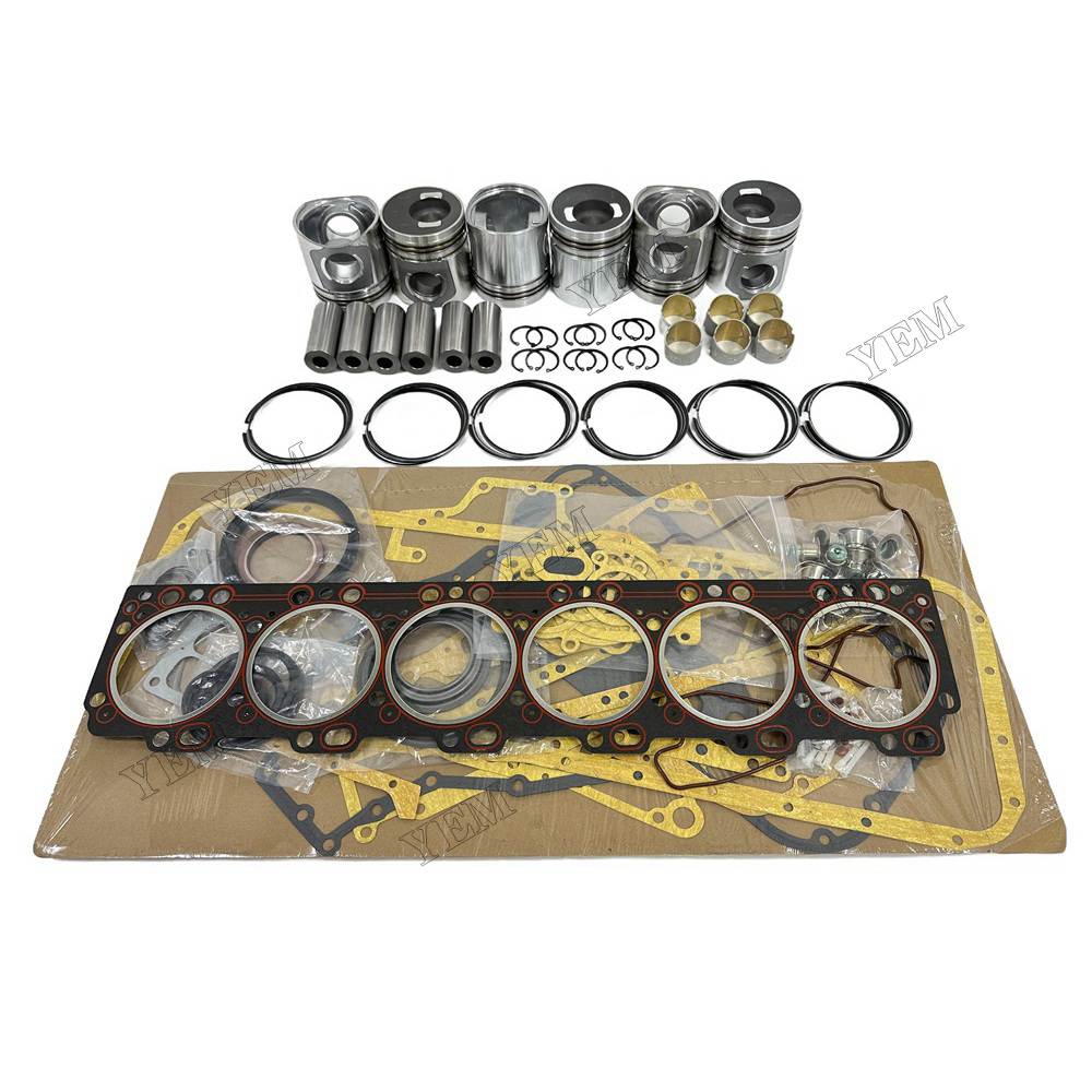 YEM Parts Piston With Ring Assembly Gakset Kit For Cummins 6CT Halla HE 280 LC excavator