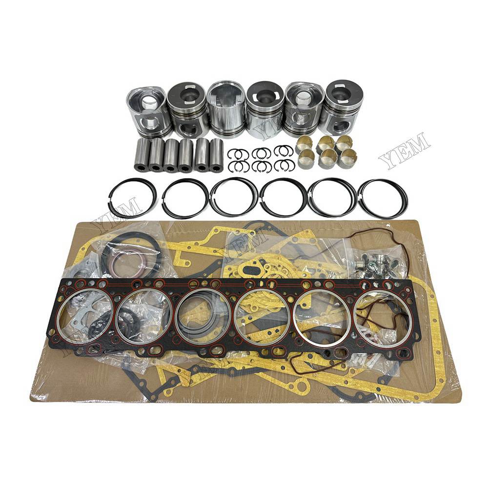 YEM Parts Piston With Ring Assembly Gakset Kit For Cummins 6CT Halla HE 280 LC excavator